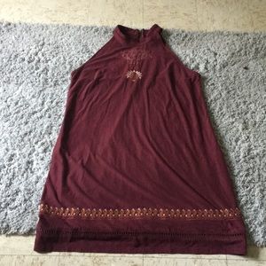 Maroon dress great for weddings